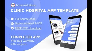 Clinic Hospital Mobile App Template Script Source Code for Sale [upl. by Idnew956]