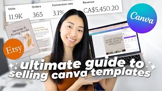 How to Sell Canva Templates on Etsy in 2024💰 beginners quick start guide for making Canva templates [upl. by Omarr]