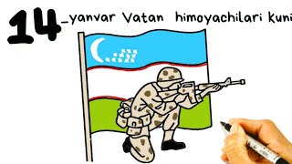 14Yanvar Vatan himoyachilari kuni uchun rasm [upl. by Ennailuj]