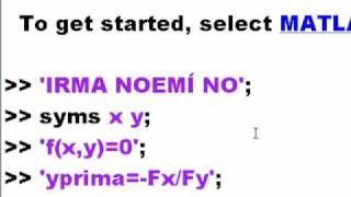 DERIVAR IMPLÍCITAMENTE CON MATLAB [upl. by Innej]