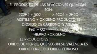 REACCIÓN QUÍMICA ACETILENO  OXIGENO quotFUNDAMENTOS DE QUIMICA UPBC MEXICALIquot [upl. by Magnum]