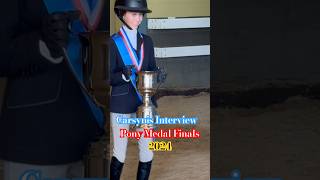 Carsyn Korotkin post 2024 USEF Pony Medal Finals interview equitation pony equestrian shorts [upl. by Anemolihp]