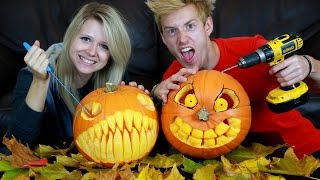 ULTIMATE PUMPKIN CARVING CHALLENGE  WHO WON [upl. by Laamaj]