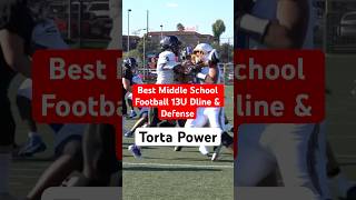 Best Middle School Football 13U with Amazing Dline amp Defense with Torta Power dline youthfootball [upl. by Llerrod253]