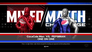 WWE 2K24  PEPSIMAN vs CocaCola Man [upl. by Hulbig]