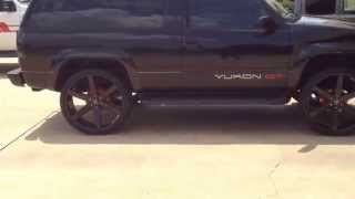 Black on Black 97 GMC Yukon GT 2 Door on 26quot Versante Wheels [upl. by Aubrette]