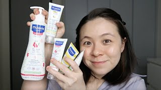 Mustela Skincare Review Trying Baby Skincare on Myself [upl. by Aleuqahs]