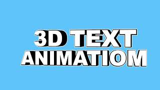 3d text animation [upl. by Sutit]