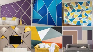 150 Geometric Wall Painting Designs Ideas 2024  Geometric Accent Wall Paint  Wall Painting Design [upl. by Angelika477]