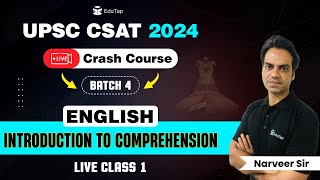 UPSC CSAT Preparation 2024  CSAT Comprehension Online Class  CSAT English Syllabus and Strategy [upl. by Anavi]