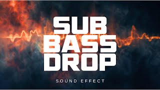 Cinematic Sub Bass Drop Sound Effect  SFX  Royalty Free  No Copyright [upl. by Amluz]