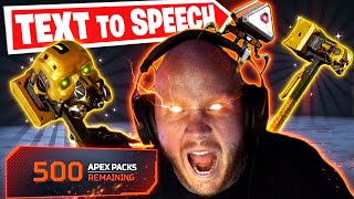 OPENING 500 APEX PACKS WITH TEXT TO SPEECH TTS [upl. by Casia]