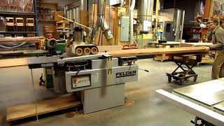 power feeding large boards on a jointer [upl. by Anelrats]