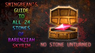 SKRIM ALL 24 STONES OF BARENZIAH NO STONE UNTURNED UNUSUAL GEMS 2016 [upl. by Enitsirk]