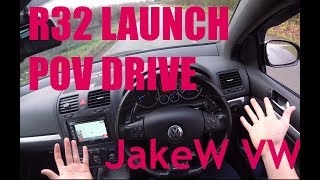 VW Golf R32 POV  LAUNCH Control LOUD 60FPS [upl. by Fraze]