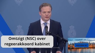 Omtzigt NSC over het regeerakkoord quotDe stem van het VOLK wordt EINDELIJK gehoordquot [upl. by Ecurb544]