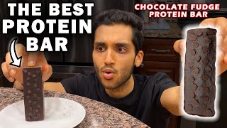 CHOCOLATE FUDGE PROTEIN BARS  Homemade High Protein High Fiber Protein Bars [upl. by Iman254]