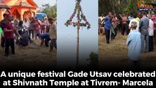 A unique festival Gade Utsav celebrated at Shivnath Temple at Tivrem  Marcela [upl. by Hegyera]