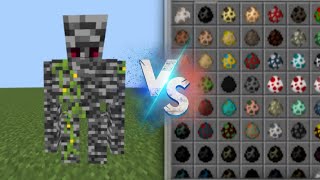 Minecraft Mod Bedrock Golem VS All Mobs Addons Battlevideo [upl. by Eceer]