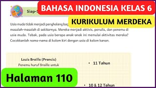 Kunci Jawaban Bahasa Indonesia Kelas 6 Halaman 110 Kurikulum Merdeka Bab 5 Anak yang Mengubah Dunia [upl. by Osber609]