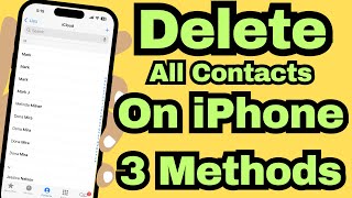 How to Delete All Contacts From iPhone iOS 18  on iPhone 15 iPhone 14 13 12 11 X 8 8 [upl. by Rempe]