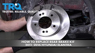 How to Replace Rear Brakes 20112016 Hyundai Elantra [upl. by Egreog]