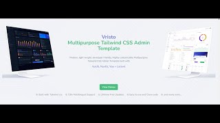 Admin dashboard template built with Tailwind CSS VueJS NuxtJs Vue  Laravel [upl. by Llenra442]