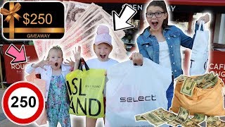 £250 SHOPPING SPREE CHALLENGE WHAT WILL THEY BUY 💴😱 [upl. by Ahcrop]