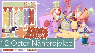 Hoppy Easter Panel 12 Nähideen für Ostern mit nur 1 m Stoff [upl. by Nicram310]