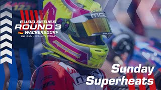 Sunday Superheats  Round 3 Wackersdorf Germany  IAME Euro Series 2024 [upl. by Anitroc]