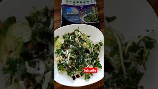 Kale salad with dressing  Healthy Kale salad with pumpkin seeds cranberry and sauce [upl. by Nolte]