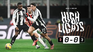 HIGHLIGHTS SERIE A  MILAN 00 JUVENTUS  Matchday 13 [upl. by Dewees]