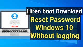 How to reset windows 10 password without logging in  How to download hiren boot [upl. by Ernesta14]