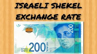 Israeli Shekel ILS Exchange Rate  Dollar  Pound  Euro  Dinar  Peso  Franc  Rupee  Lira [upl. by Ettelohcin]