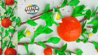 Clay Art  How to make Polymer Clay fruit decor  winter decor ideas [upl. by Halik]