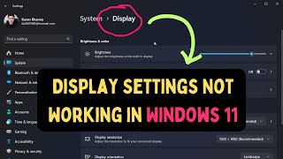 How to Fix Display Settings Not Working in Windows 11 [upl. by Adiana]