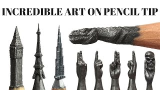 Incredible Art on Pencil Tip  Pencil Carving  Must Watch [upl. by Strain301]