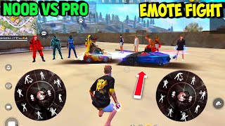 Free Fire Emote Fight On Factory Roof  New Lemborghini Emote  Noob Vs Pro  Garena Free Fire 🔥⚡ [upl. by Neelhtak173]