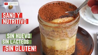 TIRAMISÚ DE AVENA saludable  SIN GLUTEN SIN LACTOSA SIN HUEVO VEGANO [upl. by Yasibit]