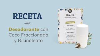 Cómo hacer Desodorante con Coco Fraccionado y Ricinoleato  Cosmética Casera y Natural  Jabonarium [upl. by Melar]