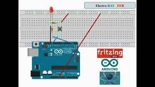 LedBouton poussoir sur FRITZINGARDUINO et PROTEUS [upl. by Clarice]