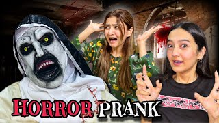 HORROR PRANK WITH HIRA 😱 Dar say bura hal hogya😭 Most scariest prank👻  Rabia Faisal  Sistrology [upl. by Ellehsim]