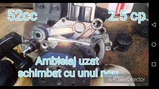 Ambielaj uzat si inlocuit motocoasa 52cc 25cp [upl. by Shandee586]