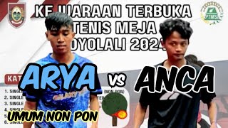 ARYA Galaxy vs ANCA RF 🏓🏓 16 Besar Umum Non PON Boyolali Cup 2024 [upl. by Siocnarf]