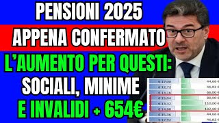 quotPensioni 2025 7 Sorprese in Arrivo Scopri Importi Novità e la Data da Segnare ✅quot [upl. by Zetana]