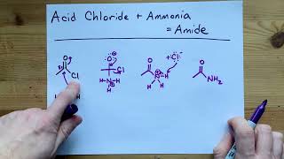 Acid Chloride  Ammonia  Amide Mechanism [upl. by Garling363]