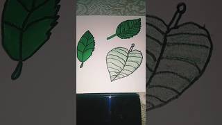 Leaves drawing 🍀🍀🍃✨✨ easydrawstepbystep drawing like art butterfly share trending music [upl. by Mark]