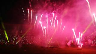 Noche Amarilla Barcelona SC 2020 HD  Show de luces y juegos artificiales [upl. by Ardisj]