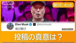 マスク氏「侘（わ）び寂び」日本語投稿 政府効率化省トップで在宅勤務禁止も？【知ってもっと】【グッド！モーニング】2024年11月22日 [upl. by Ettenal276]