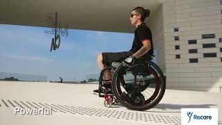 Lightweight Yomper wheelchair power assist from Recare [upl. by Adelind903]